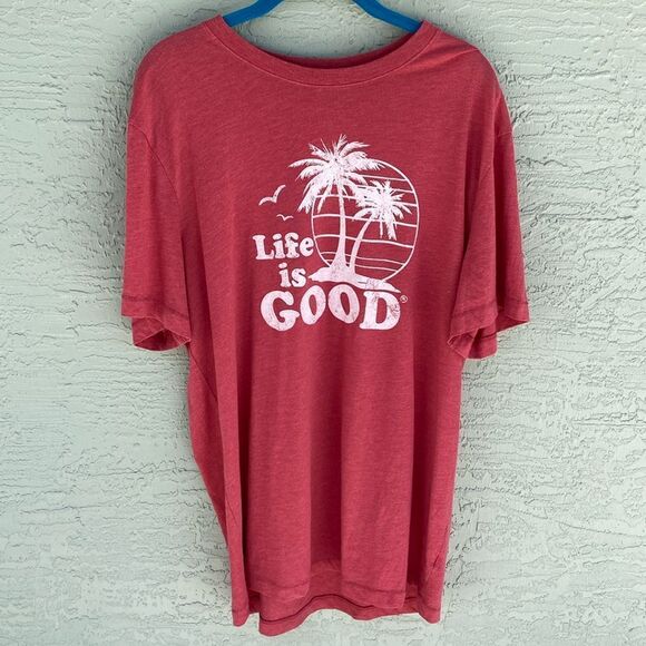 Life is Good Sz L Mens Crusher Tee Vintage Palms - Picture 1 of 8
